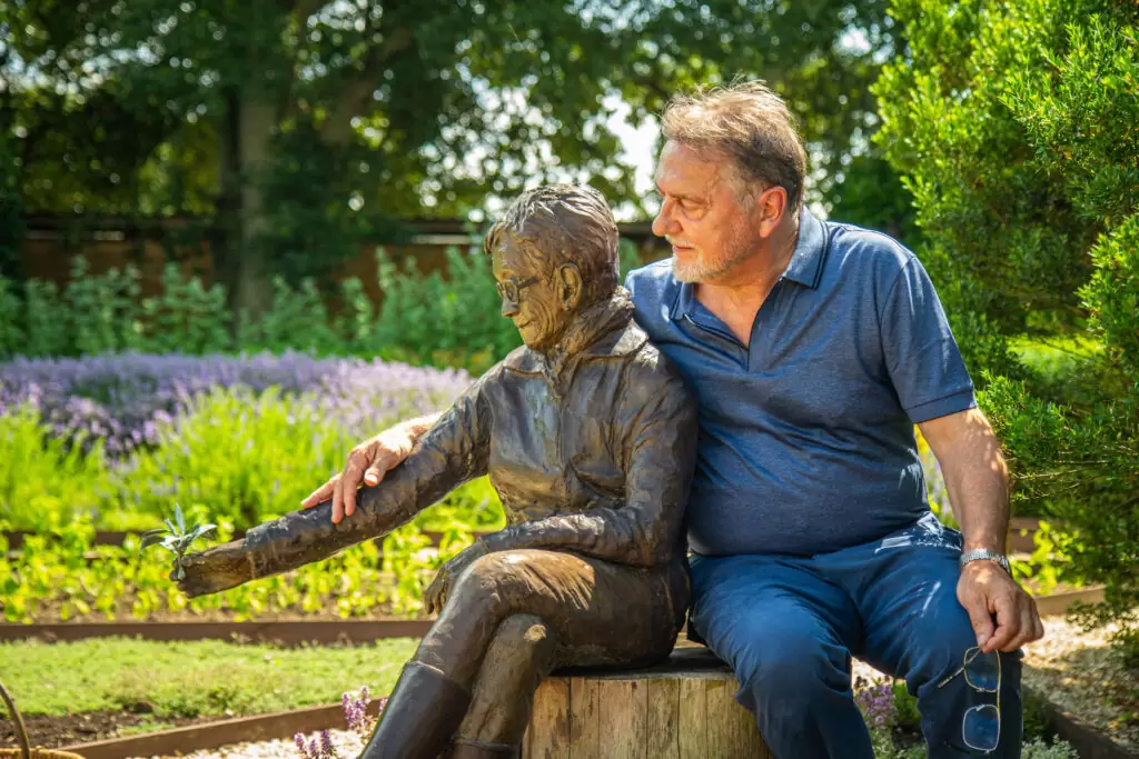 Raymond Blanc enjoying time in his garden naway from filming Simply Raymond Blanc
