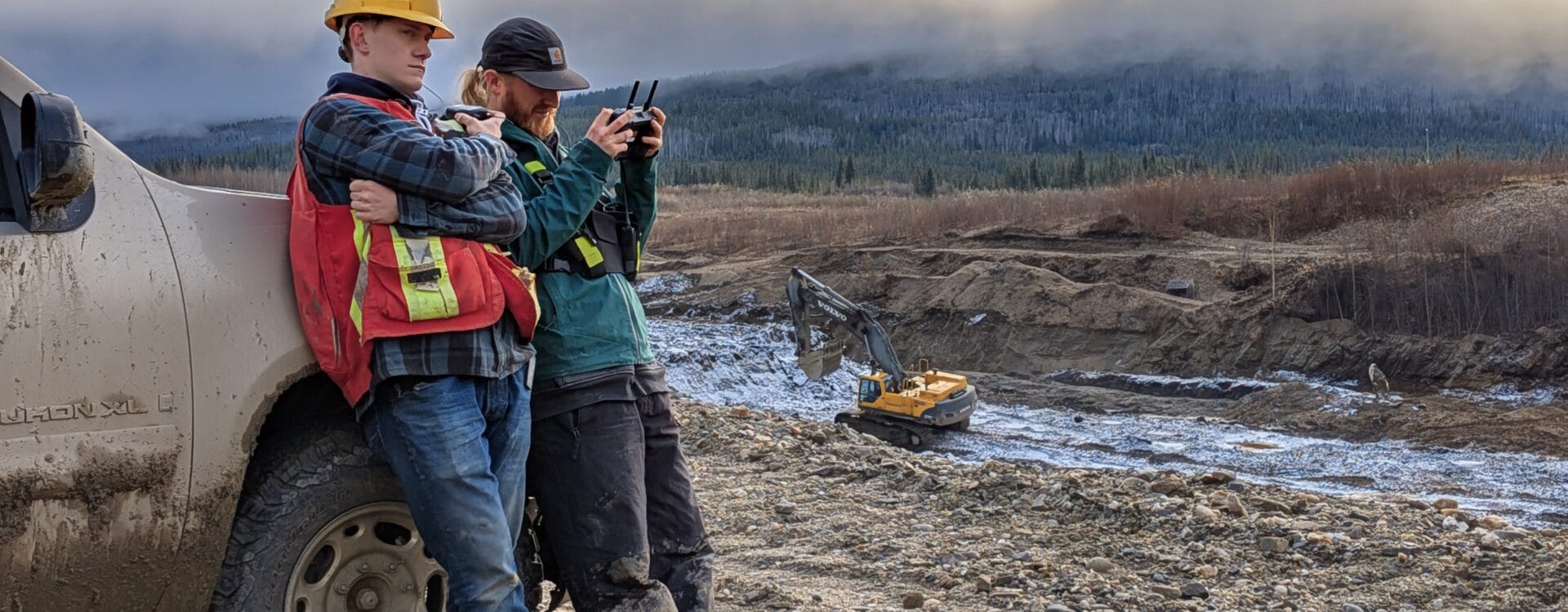 Sam Piper on location i the Yukon, Canada. Shooting Gold Rush Season 16