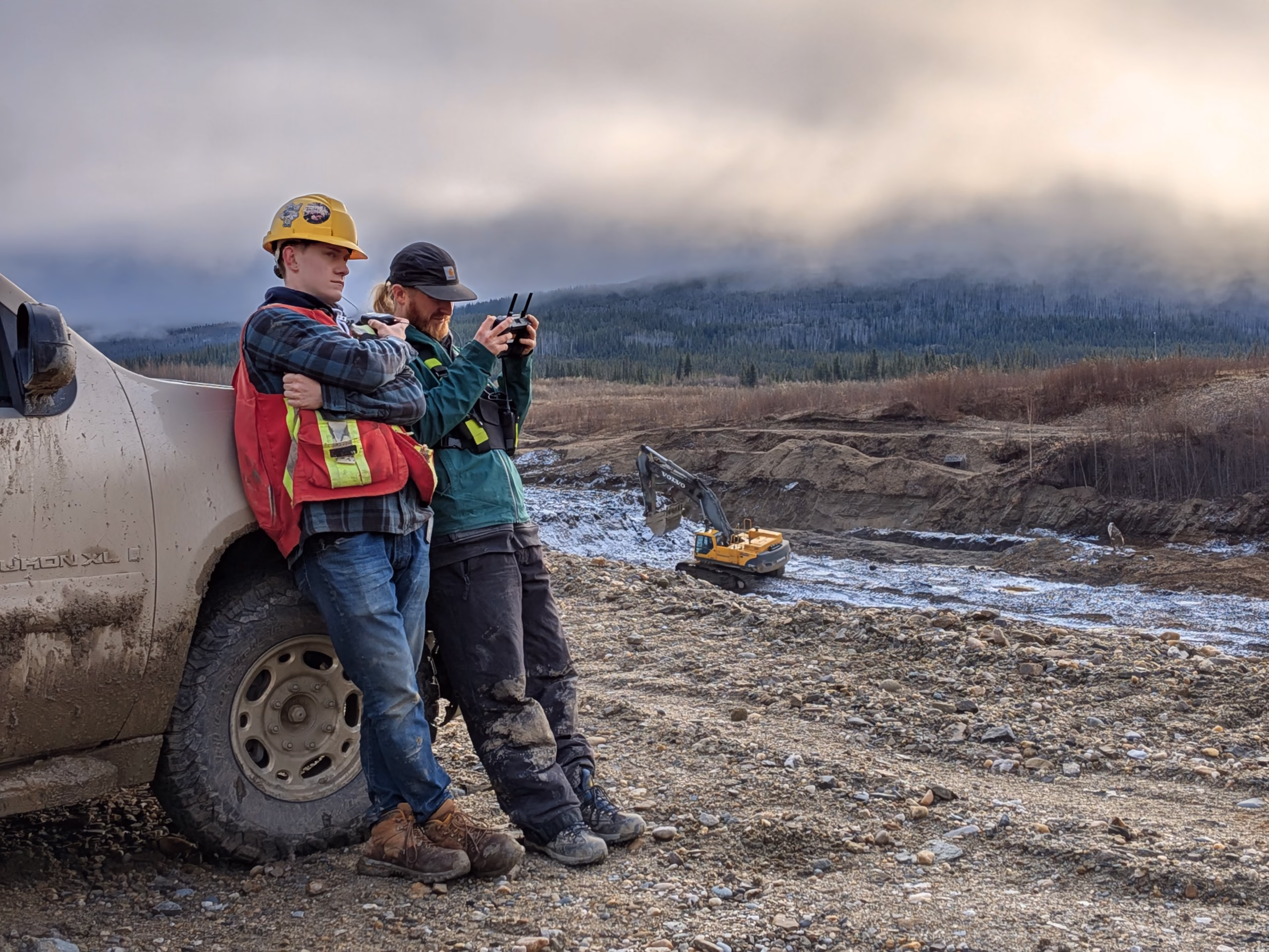 Sam Piper on location i the Yukon, Canada. Shooting Gold Rush Season 16